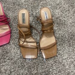Nude Steve Madden Strappy Heels Size 11