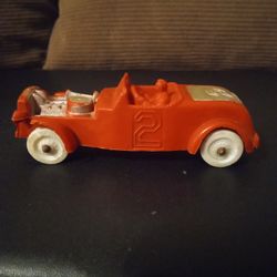 VTG 1950's #2 Auburn Rubber Hot Rod Roadster Red #512 made in the USA