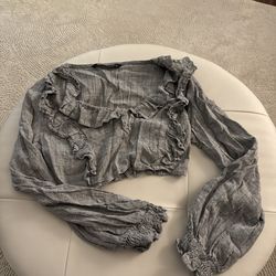 Zara long Sleeve cropped top