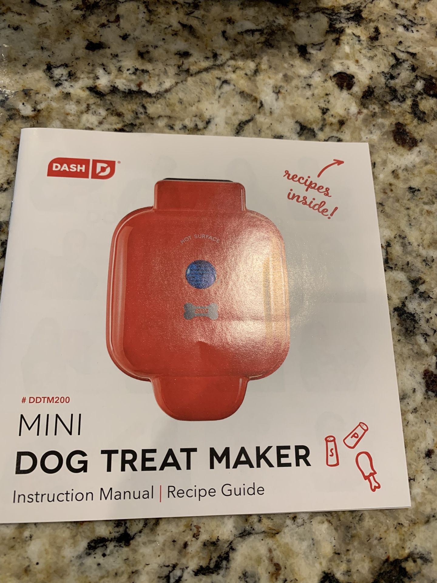 New Dog Treat Maker For Homemade Treats, Makes 6 Bone Treats, Easy Clean, Recipe Book, Space Saver, Saves Money On Treats.
