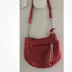 Sofia Vergara Pink Chain Shoulder Bag with Adjustable Strap