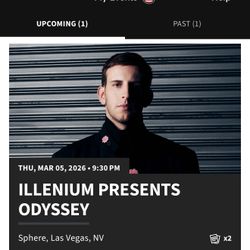 2 Illenium Las Vegas Sphere March 5th - Great Seats!