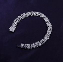 Men’s Lab Made Moissanite Cuban Link Bracelet
