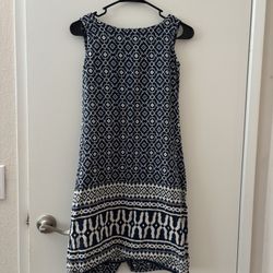 Blue Patterned Dress - size s