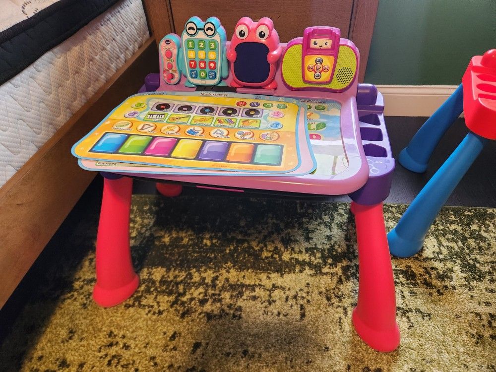Purple And Pink Children's Learning Desk