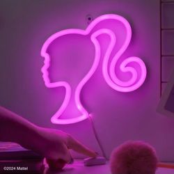 Barbie mirror pink led light