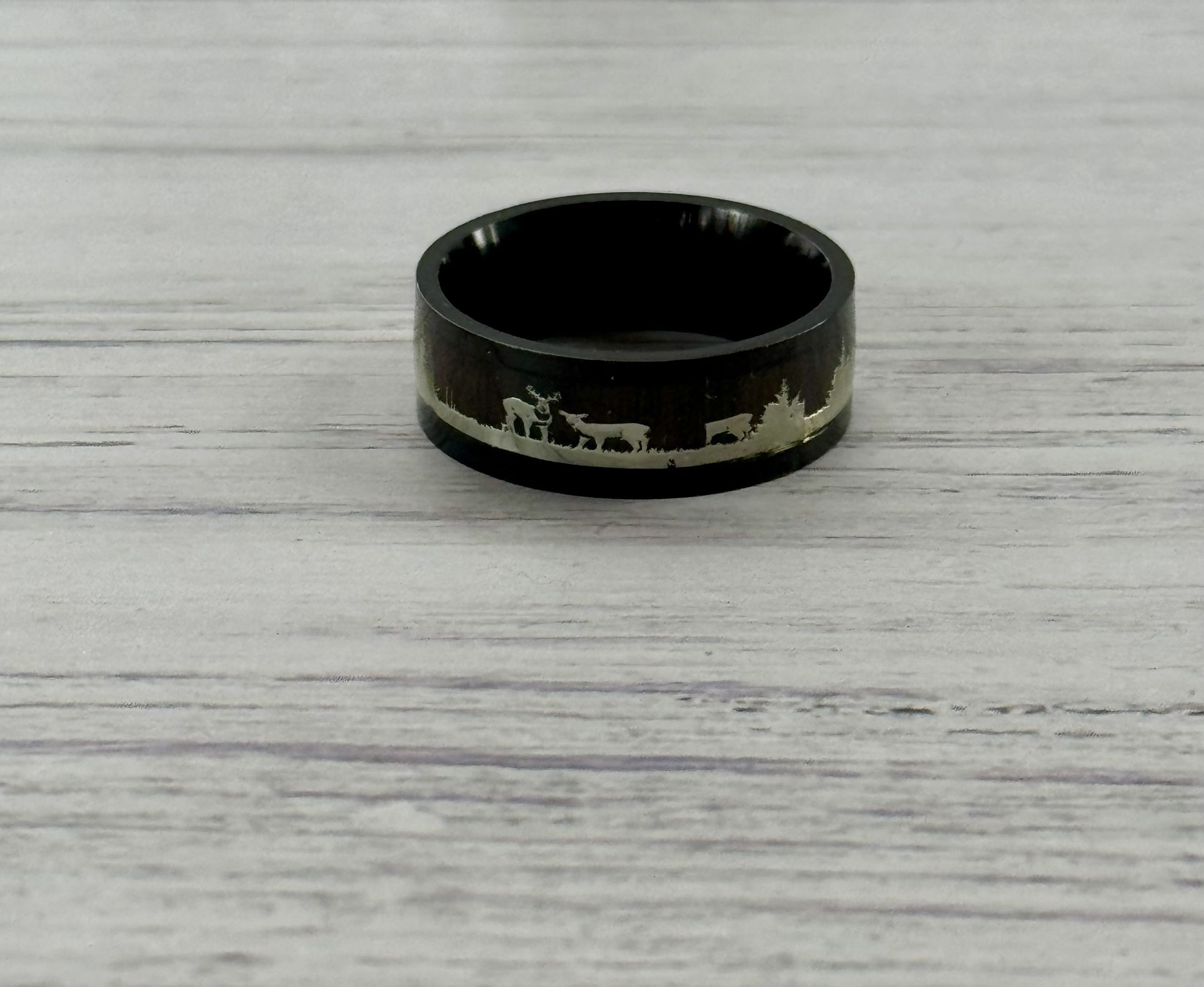 Men’s Deer Wilderness Ring, Size 10