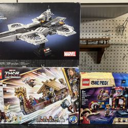 Lot Of 3 Mixed Lego, Marvel Lego, One Piece Lego 