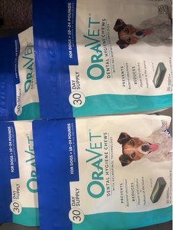 OraVet Dental Hygiene Chews, 30 count.