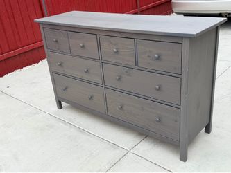 Modern Grey 8 Drawer Ikea wood dresser solid pine