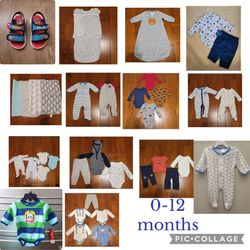 Baby boy bundle sizes 0-12 months