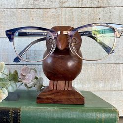 Eye Glasses Holder- Hand Carved Wood 