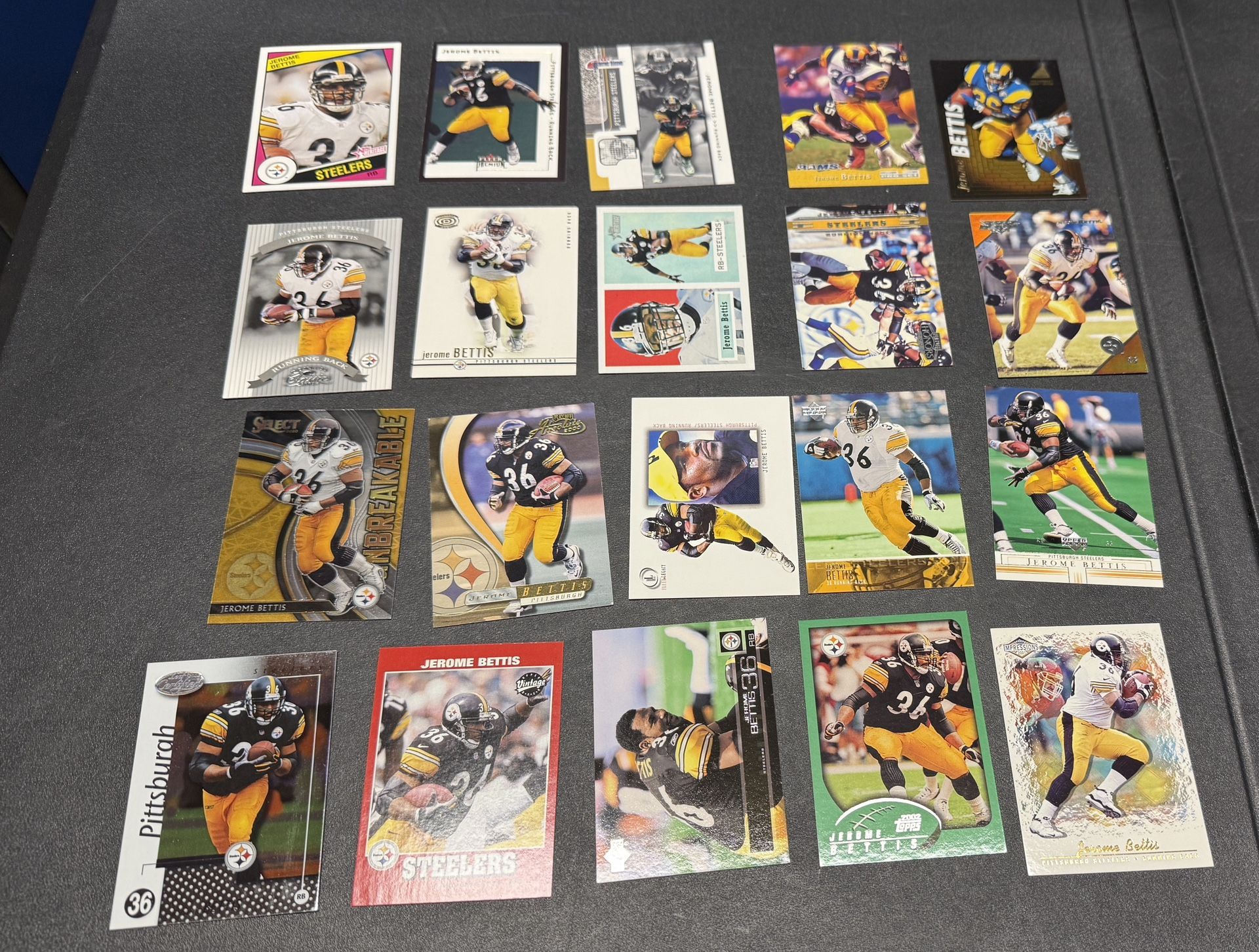 Jerome Bettis 20 trading card lot