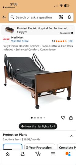 Hospital Adjustable Bed Twin