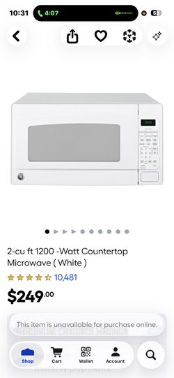 2-cu ft 1200 -Watt Countertop Microwave (White )