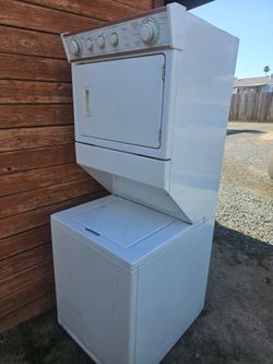 Stacked washer and dryer