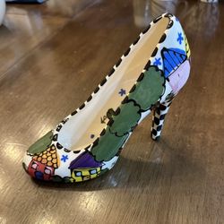 Stiletto Sculpture Robin Sterling Ceramic Houses Shoe