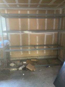 2 sets of garage shelves