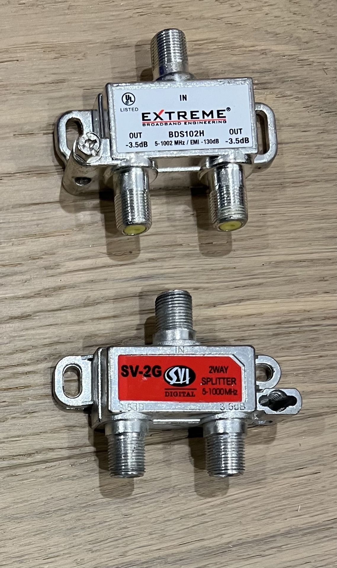 2-Way Coaxial Coax Cable Splitter, Retail $5-$6, Price is for (1)