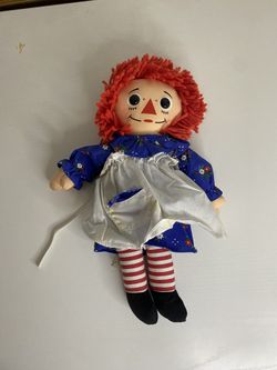 Vintage 1(contact info removed) Hasbro Raggedy Ann Johnny Gruelle Doll 12” I Love You Heart
