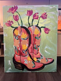 Oil painting mixed media