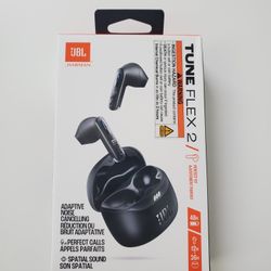 JBL Tune Flex 2 - Up to 48Hrs of Play Back, IP54 Dust & Water Resistant (Black)