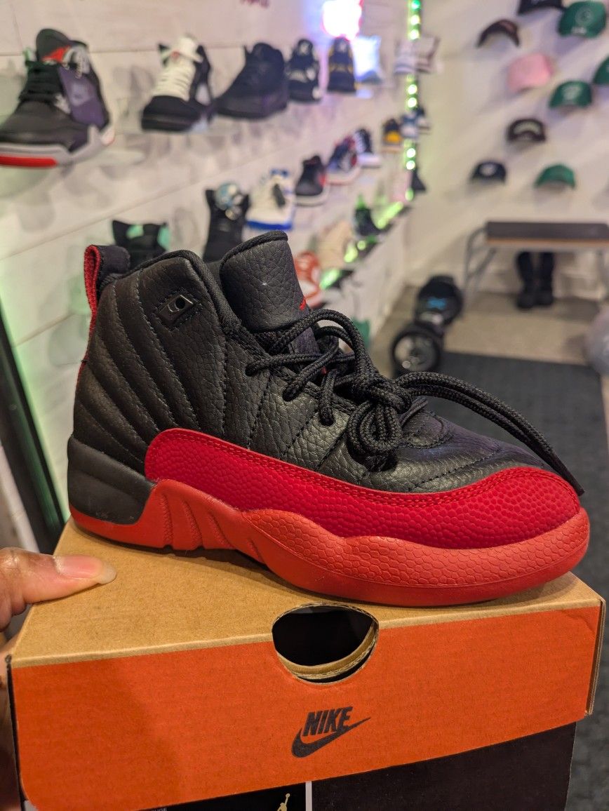 Jordan 12 Retro Flu Game Preschool Size 1y,2y,3y