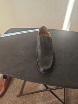 Dark Brown Leather Slip-On Loafer