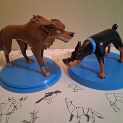 2 Angry Dog Statues (Taking offers)