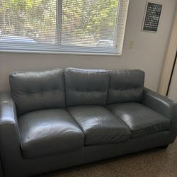 Genuine Leather 3-Seat Sofa & Armchair