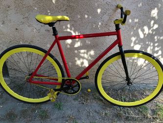 Fixie Bike Size Medium 54 Cm. Throw In Two Tires and a Front Fork, and a Handle Bar.