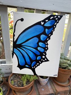 Blue Butterfly Custom Painting