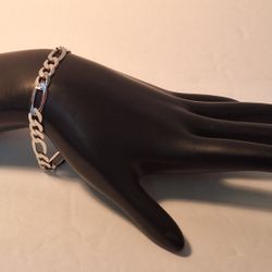 Figaro Bracelet 14K/WG/10.8g