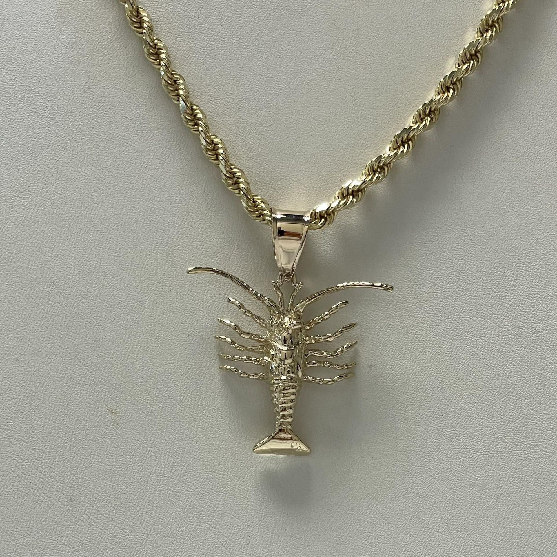 14k Gold Lobster Pendant
