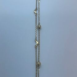 14 k Gold Ankle Bracelet. New. 2.9 grams;8 inches 