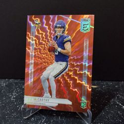 2024 Donruss Elite JJ McCarthy Red Shimmer Aspirations RC /875