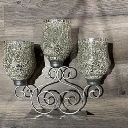 Beautiful Heavy Duty  Centerpiece  3 Piece Candle Holder
