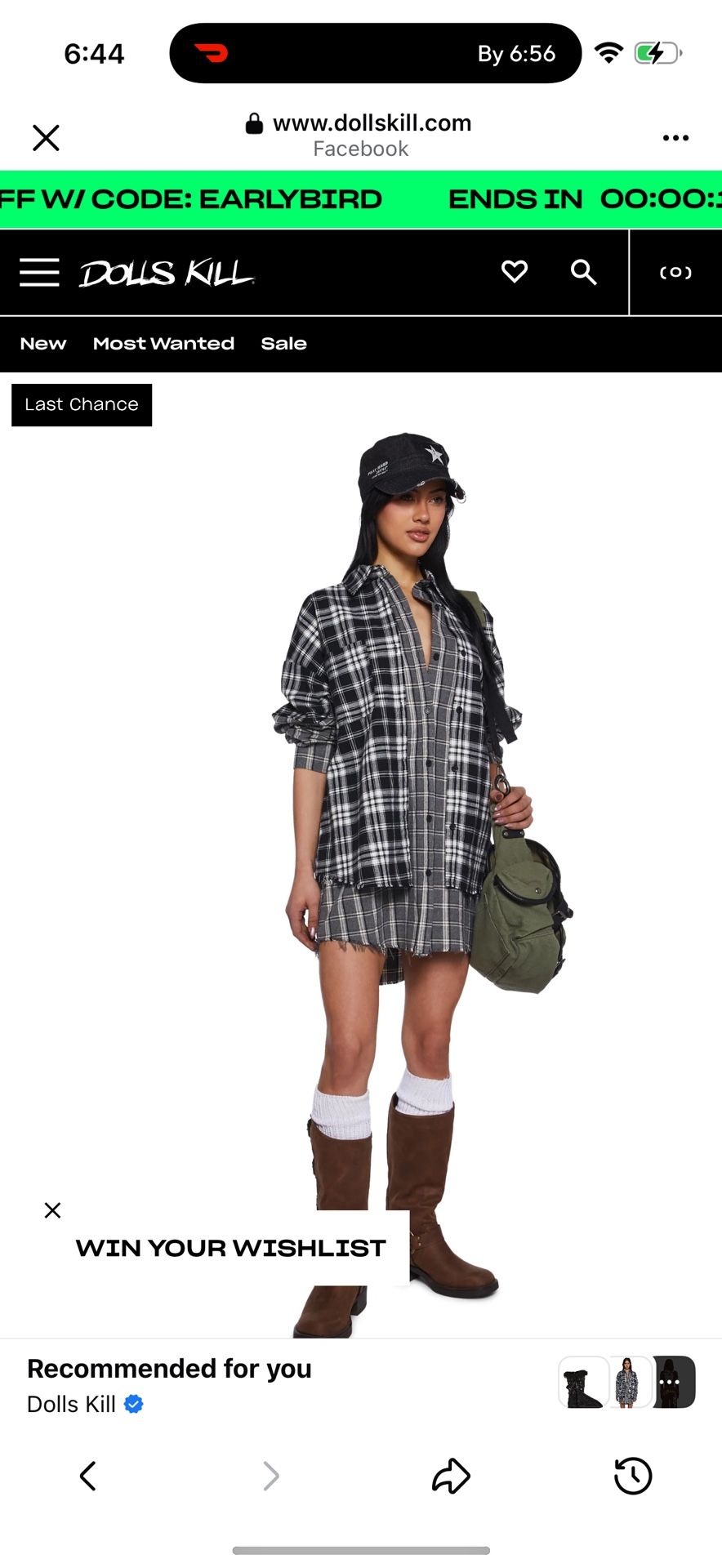 Black And White Flannel Shirt