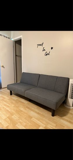 gray small futon