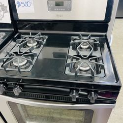 Stainless Steel Whirlpool Gas Stove 