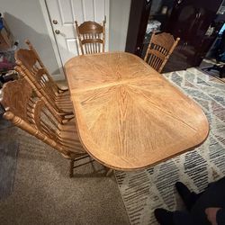 Dining table and 6 chairs