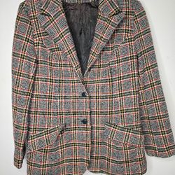 Young Pendleton Vintage Women's Virgin Wool Tweed Jacket Size Large 