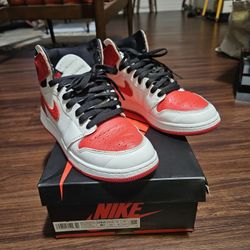 Pre Owned Air Jordan Big Kids 1 Retro High OG Heritage Size 6.5Y Women's Size 8 Red/Black/White $40