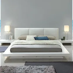 King size platform Gloss white bed frame new