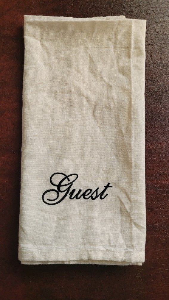 Embroidered Linen Hand Towels 18"x28" Qty=9