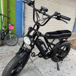 AMYET G60 Peak 1500W Electric Bike, 20" Fat Tire E-Mountain Bikes, 48V 20Ah 32MPH Ebike for Adults Full Suspension