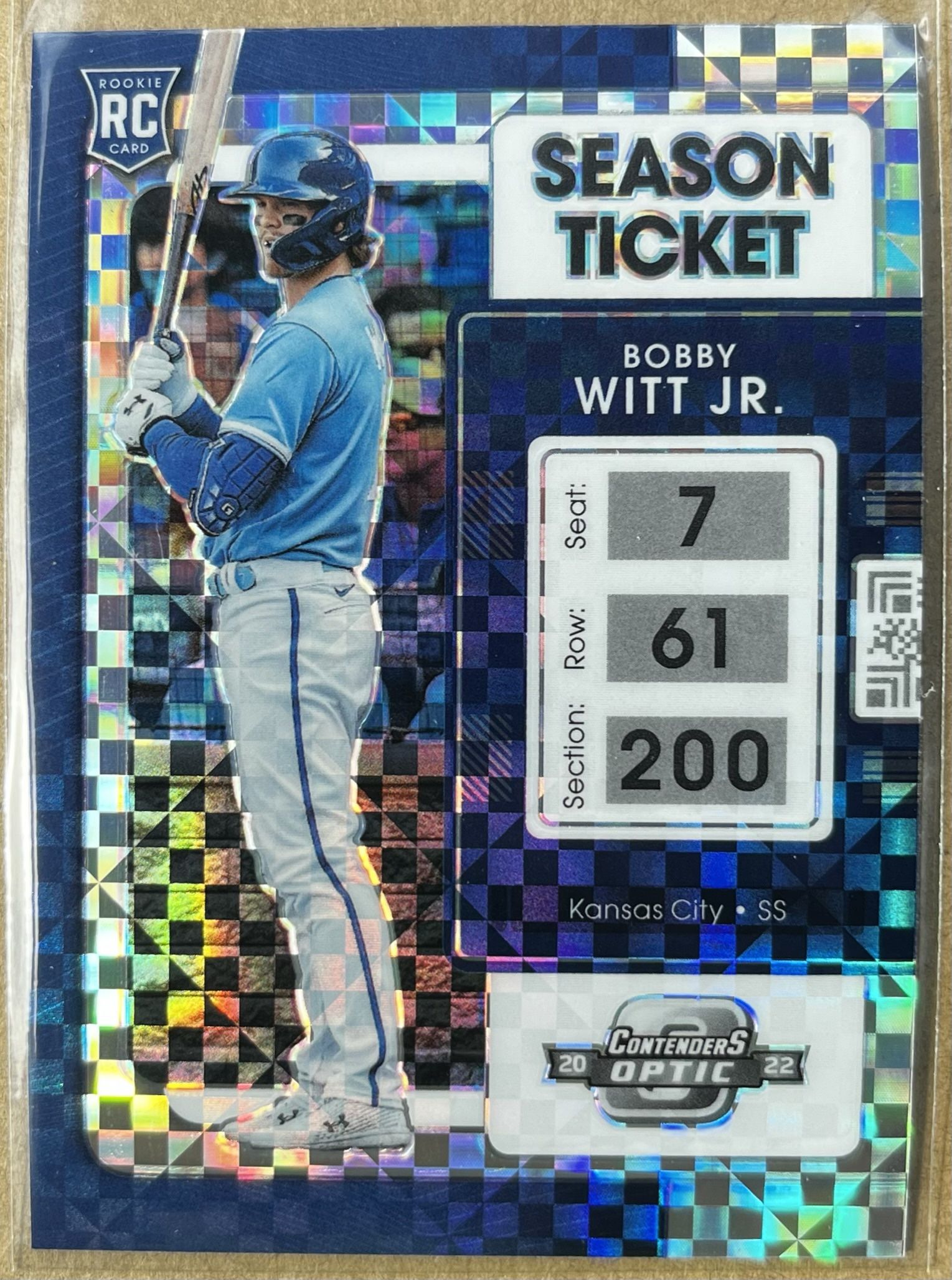 2022 Chronicles Bobby Witt Jr. Contenders Optic Building Blocks Prizm RC