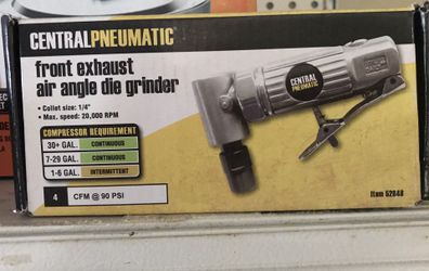 NIB— Central Pneumatic front exhaust air angle die grinder