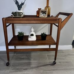 Antique 1960s Poul Hundevad bar cart