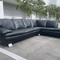 🛋️ Sofa/Couch Sectional - Black - El Dorado - Leather - Delivery Available 🚛
